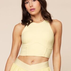 NWT POPFLEX ACTIVE Cleo Corset Bralette in Buttercream